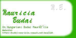 mauricia budai business card